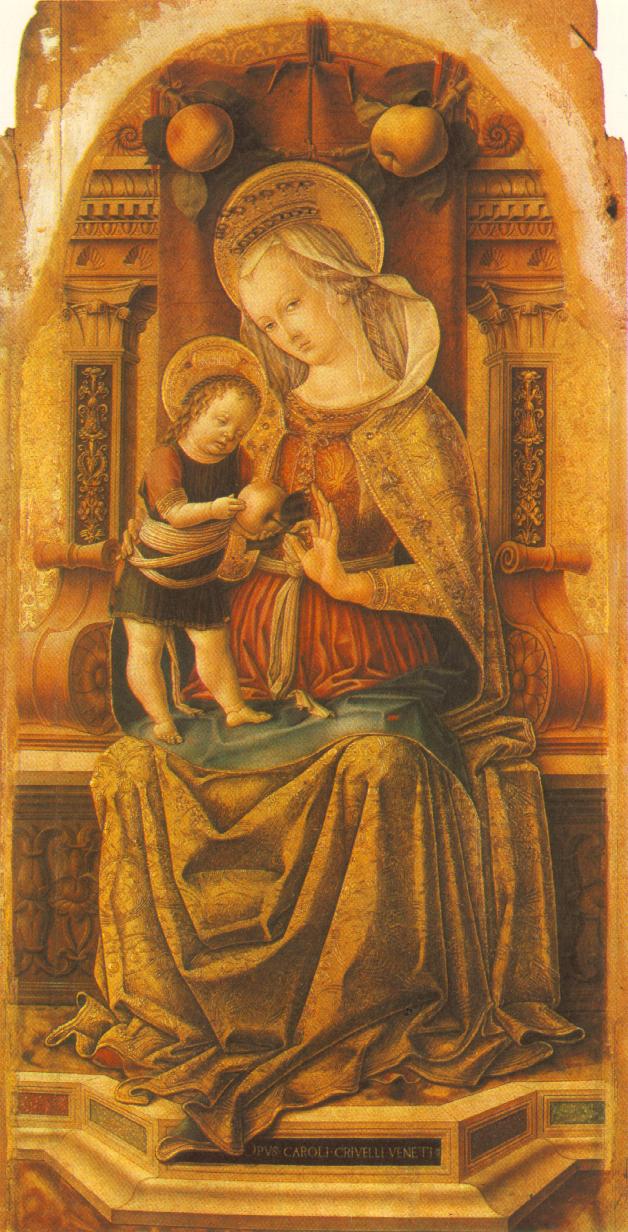 CRIVELLI, Carlo Virgin and Child Enthroned sdf